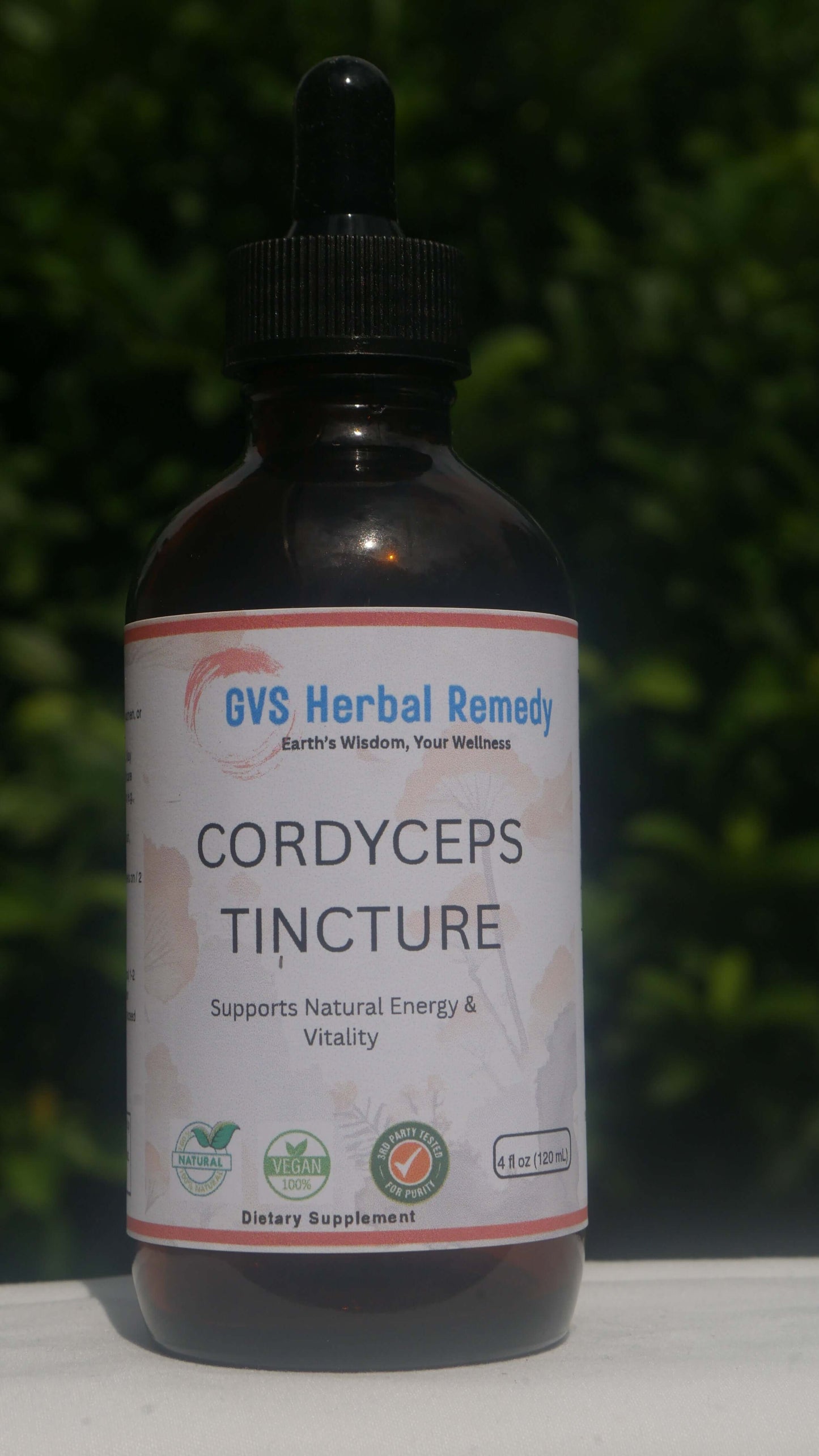 Cordyceps Mushroom Tincture herbal extract bottle
