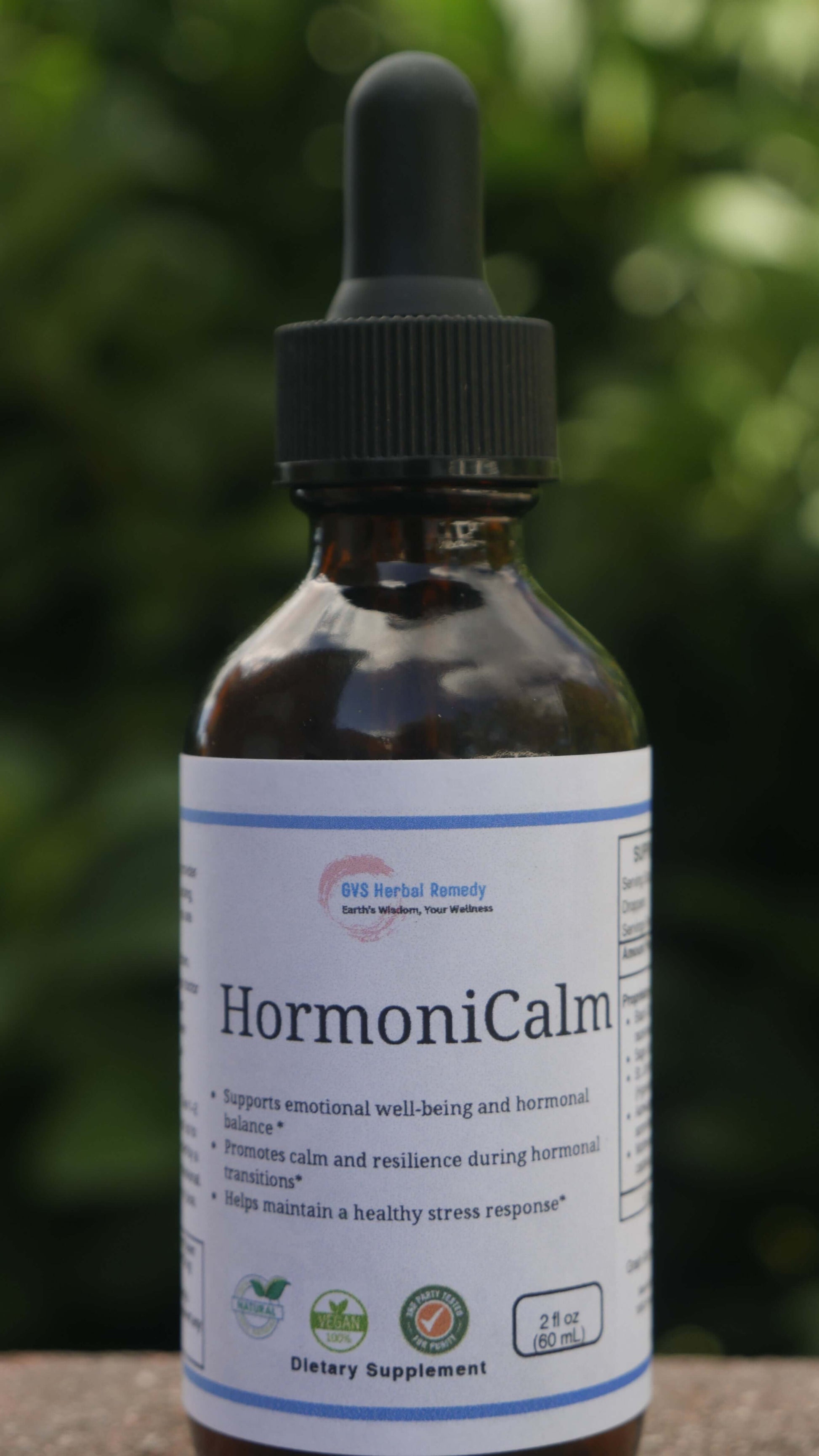 HormoniCalm Herbal Tincture packaging