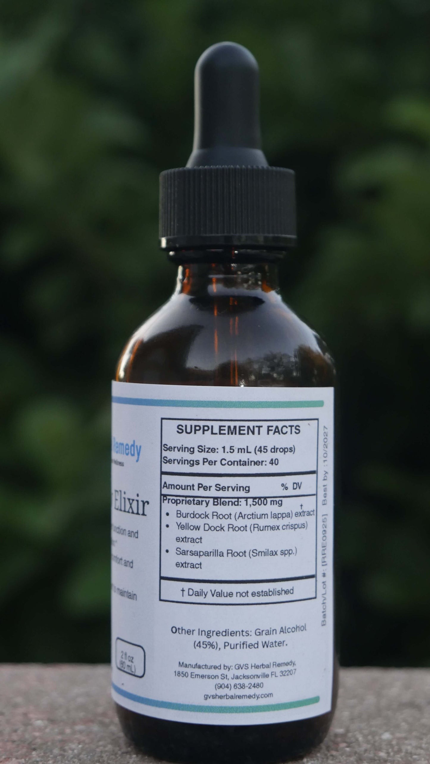 Burdock herbal wellness product