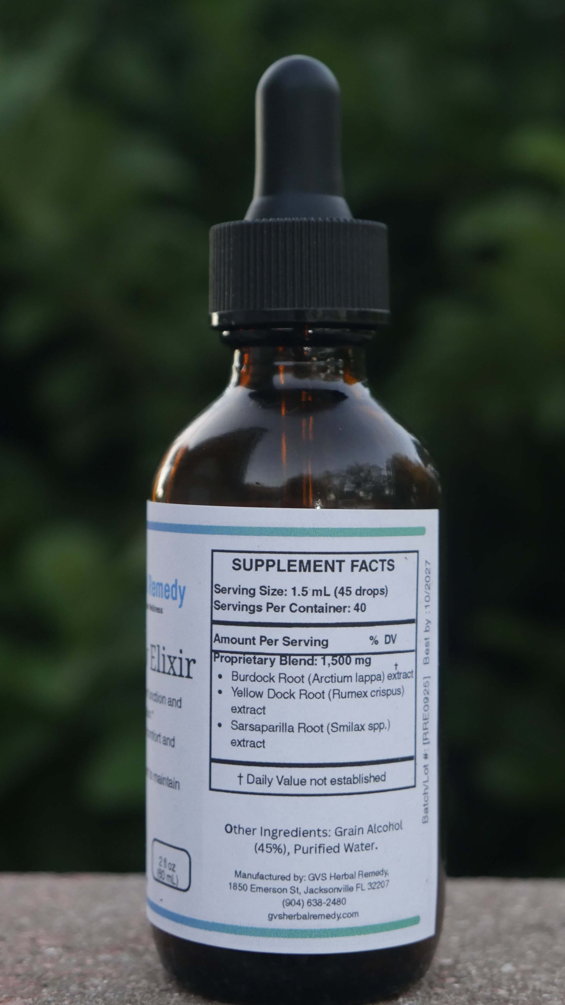 Burdock herbal wellness product